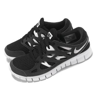 【NIKE 耐吉】慢跑鞋 Wmns Free Run 2 女鞋 黑 白 赤足 輕量 襪套 運動鞋(DM8915-002)