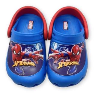 【樂樂童鞋】台灣製蜘蛛人布希鞋-藍色(男童鞋 涼鞋 布希鞋 大童鞋 拖鞋)