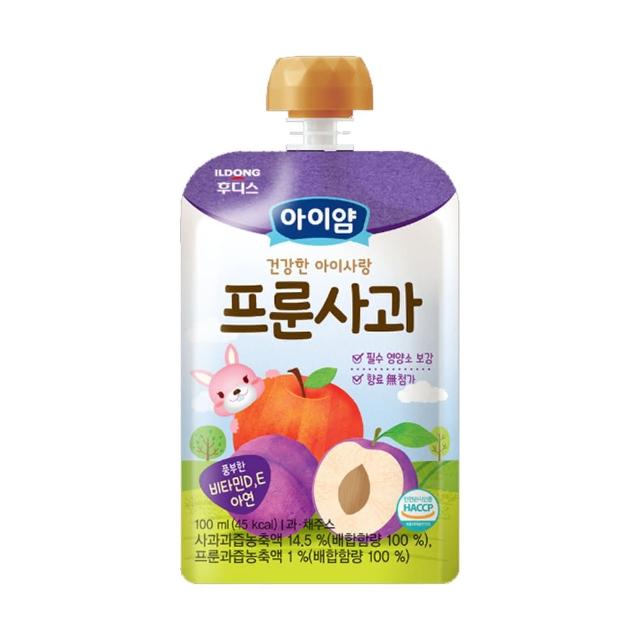 【韓國 ILDONG FOODIS 日東】蘋果黑棗汁100ml(寶寶果汁)