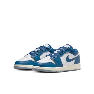 【NIKE 耐吉】運動鞋 籃球鞋 女鞋 中大童 男鞋 AIR JORDAN 1 LOW SE GS Industrial Blue 藍(FN9137141)