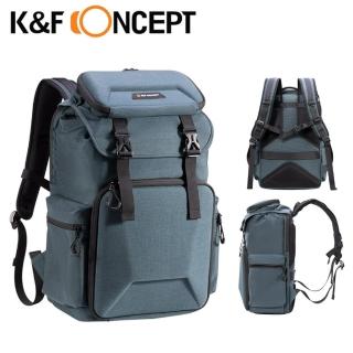 【K&F Concept】新休閒者 專業攝影單眼相機後背包 防撞防水 水藍色 體積25L容量22L(KF13.098V4)