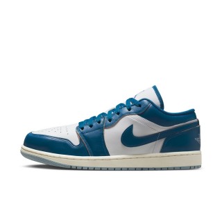 【NIKE 耐吉】運動鞋 休閒鞋 AIR JORDAN 1 LOW SE Industrial Blue 男鞋 白 藍 AJ1(FN5214-141)