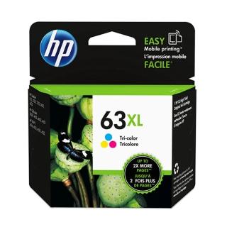 【HP 惠普】63XL 高容量三色原廠墨水匣(F6U63AA)