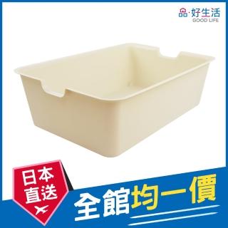 【GOOD LIFE 品好生活】日本製 萬用L型收納箱/整理箱（米白色）(日本直送 均一價)