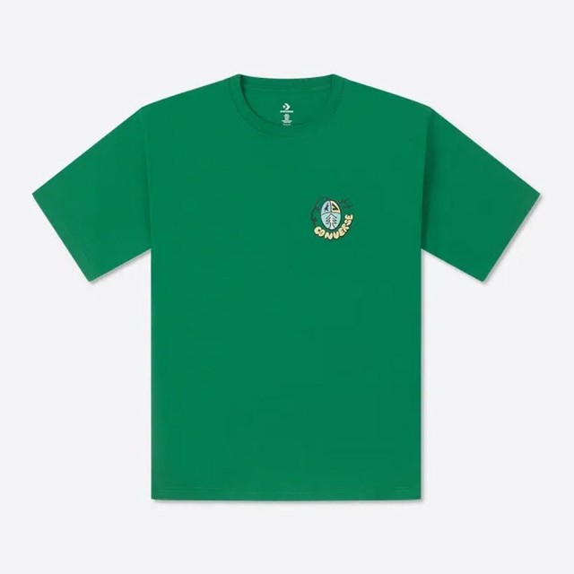 【CONVERSE】SUMMER OUTDOOR GRAPHIC TEE 短袖上衣 男上衣 T恤 綠色(10027229-A02)