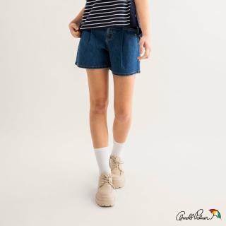【Arnold Palmer 雨傘】女裝-冰芙美涼感薄款短褲(深藍色)