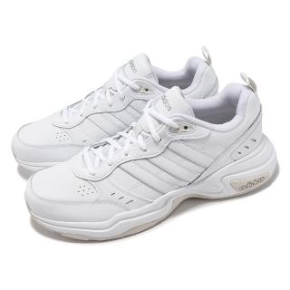 【adidas 愛迪達】慢跑鞋 Strutter 男鞋 女鞋 白 復古 皮革 緩衝 運動鞋 愛迪達(ID3571)