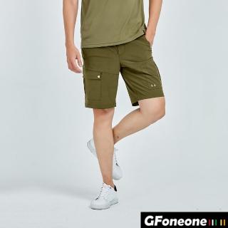【GFoneone】男吸排開襟工作登山機能短褲-軍綠(男短褲)