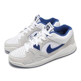 【NIKE 耐吉】休閒鞋 Jordan Stadium 90 男鞋 米白 藍 麂皮 喬丹 緩震(DX4397-104)