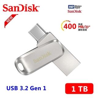 【SanDisk 晟碟】[全新版] 1 TB Ultra Luxe TYPE-C USB 3.2 雙用隨身碟(5年保固 最高讀速400MB/s)