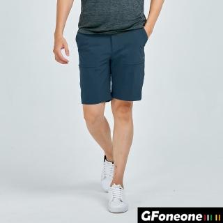 【GFoneone】男吸排開襟立袋登山機能短褲-深藍(男短褲)