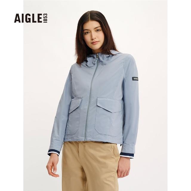 【AIGLE】女 抗UV防潑外套(AG-4P253A049 淡藍)