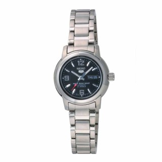 【SEIKO 精工】時尚奢華5號機械腕錶-銀X黑(SYMG33K1)
