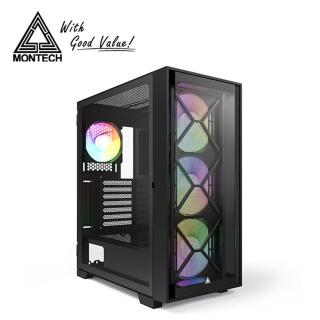 【MONTECH】AIR 1000 Premium 豪華版 玻璃透側機殼-黑