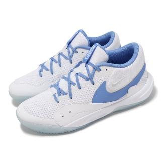 【NIKE 耐吉】排球鞋 Hyperquick 男鞋 白 藍 透氣 輕量 支撐 室內運動 羽排鞋 運動鞋(FN4678-101)