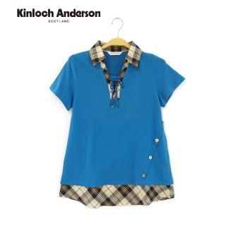 【Kinloch Anderson】開領綁帶學院風短袖上衣 金安德森女裝(KA0555310)