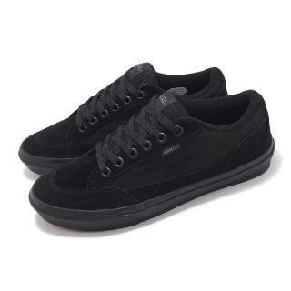 【VANS】休閒鞋 V351 Bearcat 男鞋 黑 麂皮 帆布 拼接 全黑 板鞋(6622390002)