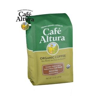 【CAFE ALTURA】有機公平交易曼特寧一般烘焙咖啡豆(283g 風味有層次 帶有香草、柑橘風味)