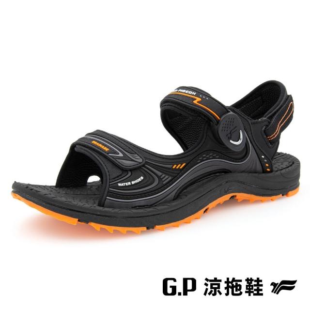 【G.P】男款EFFORT+戶外休閒磁扣兩用涼拖鞋G9596M-橘色(SIZE:40-44 共二色)