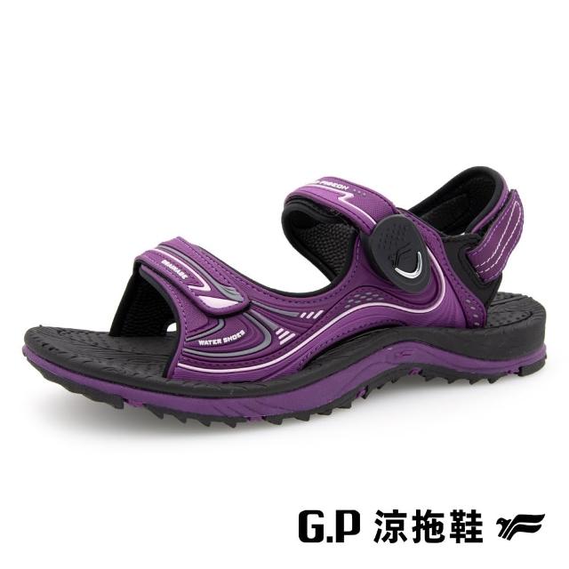 【G.P】女款EFFORT+戶外休閒磁扣兩用涼拖鞋G9596W-紫色(SIZE:36-39 共二色)