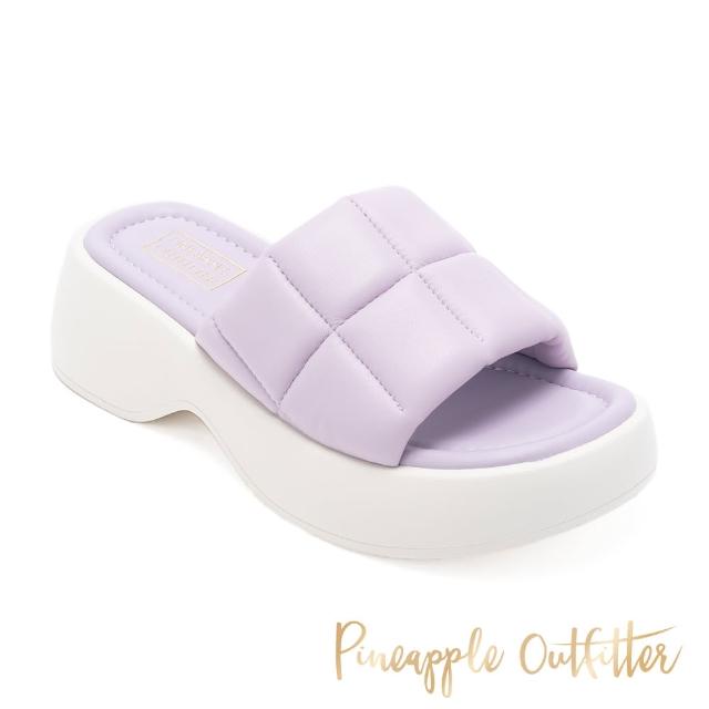 【Pineapple Outfitter】REGIS 雲朵寬帶粗跟拖鞋(紫色)