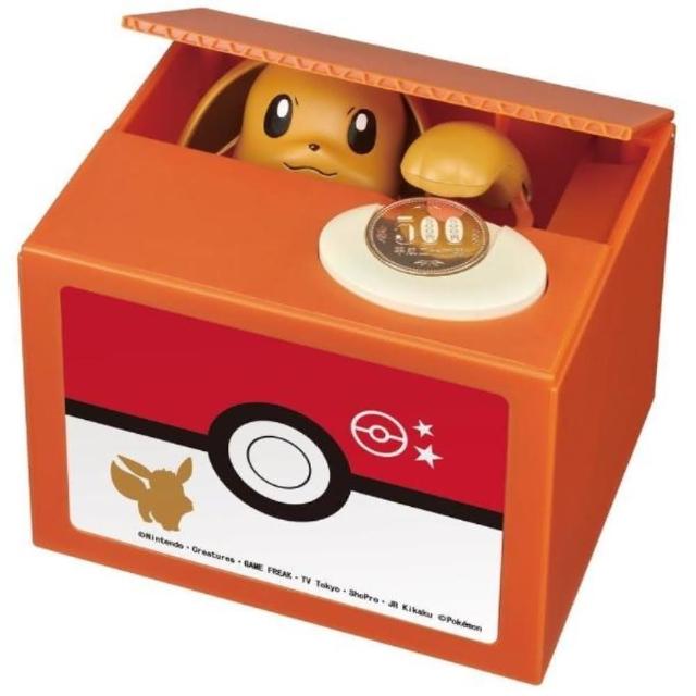 【小禮堂】Pokemon 寶可夢 伊布 偷錢存錢筒(平輸品)