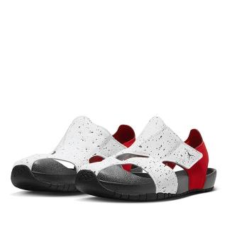 【NIKE 耐吉】涼鞋 童鞋 中童 兒童 運動 喬丹 JORDAN FLARE PS 黑白紅 CI7849-106