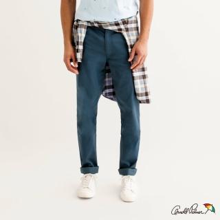 【Arnold Palmer 雨傘】男裝-COOLMAX斜紋五袋彈性休閒褲(湖水藍)
