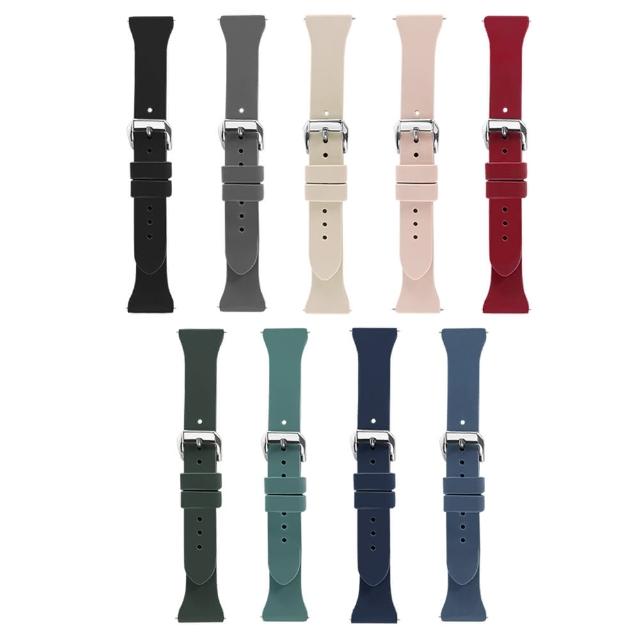 【Watchband】20.22mm / 各品牌通用 經典色系 快拆型 矽膠錶帶(粉/松綠/橄欖綠/白/黑/海軍藍/霧藍/紅/灰)