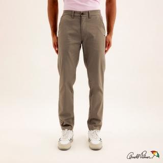 【Arnold Palmer 雨傘】男裝-高質感休閒直筒棉褲(咖啡色)
