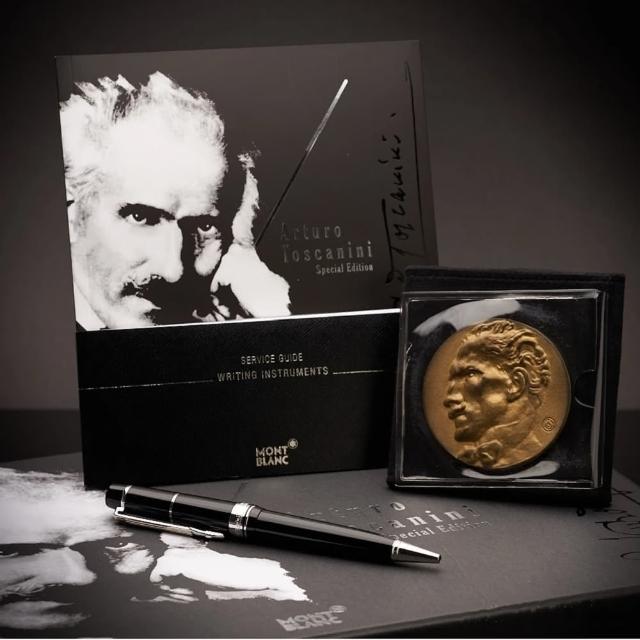 【MONTBLANC 萬寶龍】音樂家系列 Arturo Toscanini 托斯卡尼 限量絕版原子筆禮盒(黑色)