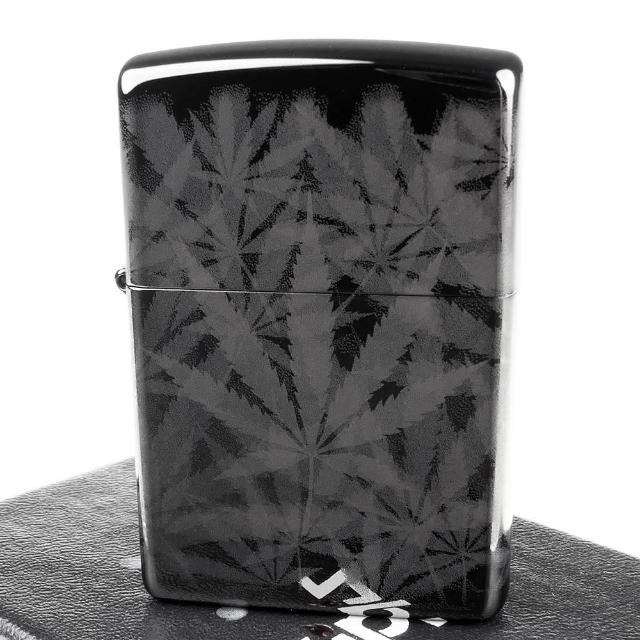 【Zippo】美系~Cannabis Design-大麻葉圖案-4面連續雷射雕刻加工打火機