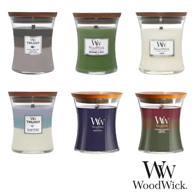 【WoodWick】美國Woodwick 中型沙漏 香氛蠟燭 9.7oz(多款任選)