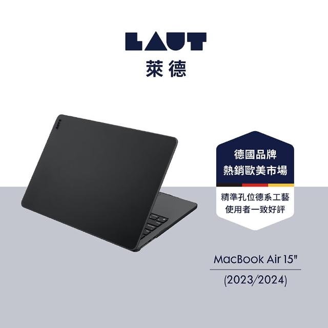 【LAUT 萊德】Macbook Air 15吋（2023/2024）霧面筆電保護殼-黑(適用M2/M3電腦殼)