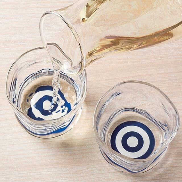 【小樽漁場】ADERIA Glass 石塚硝子 蛇目清酒杯3件組(清酒杯 玻璃杯)