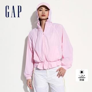 【GAP】女裝 Logo防曬連帽外套-粉色(465039)