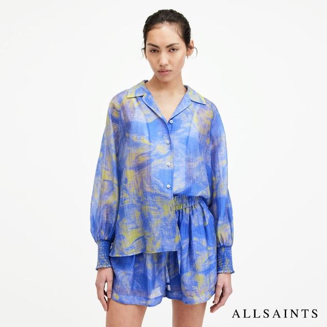 【ALLSAINTS】ISLA INSPIRAL 寬鬆輕盈微透膚印花襯衫 W018PA(寬鬆版型)