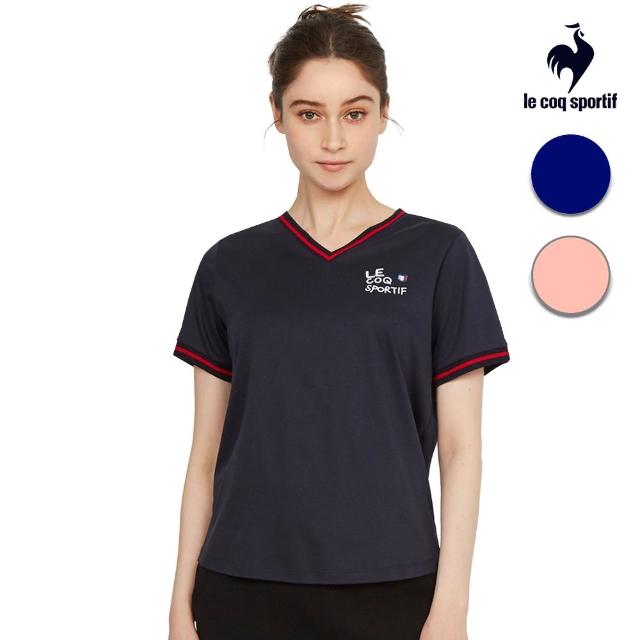 【LE COQ SPORTIF 公雞】休閒經典短袖T恤 女款-2色-LWT22307