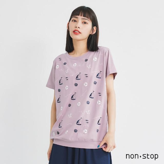 【non-stop】航海風造型刺繡T恤-2色