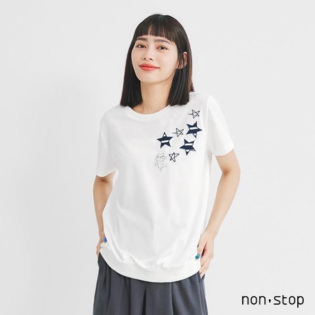 【non-stop】星空花仔刺繡T恤-2色