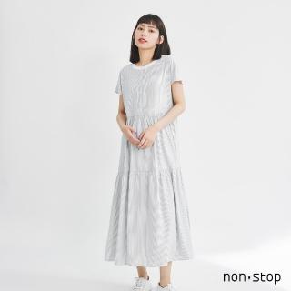 【non-stop】清新條紋後綁帶洋裝-2色