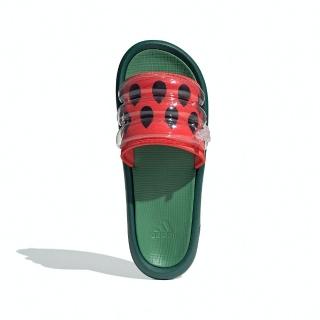 【adidas 愛迪達】ADILETTE ZPLAASH 男鞋 女鞋 綠紅色 三線 休閒 拖鞋 IE5762