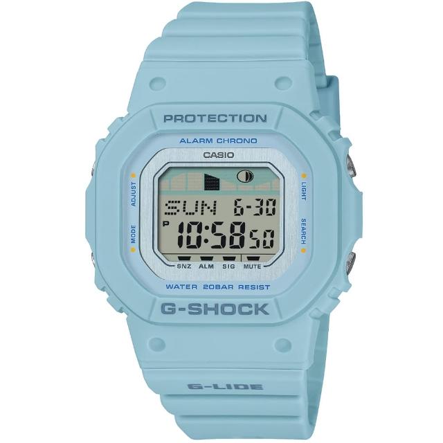 【CASIO 卡西歐】卡西歐G-SHOCK潮汐月相電子錶-藍(GLX-S5600-2 台灣公司貨)