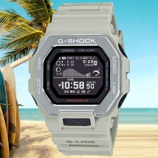 【CASIO 卡西歐】G-SHOCK 藍牙連線 米色沙灘 方形電子腕錶 禮物推薦 畢業禮物(GBX-100-8)