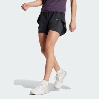 【adidas 愛迪達】短褲 女款 運動褲 D4T HIIT 2IN1SH 黑 IM8178