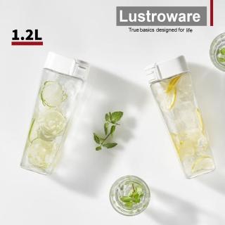 【Lustroware】買1送1-日本岩崎可橫放密封耐熱冷水壺-1.2L(防漏/冰箱壺/桌上壺)