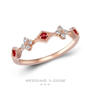 【WEDDING CODE】14K金 22分紅寶鑽石女戒 3932玫(天然鑽石 618 禮物)