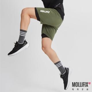 【Mollifix 瑪莉菲絲】MEN_360°口袋雙層運動短褲瑜珈褲、短褲、瑜珈服(3色任選)