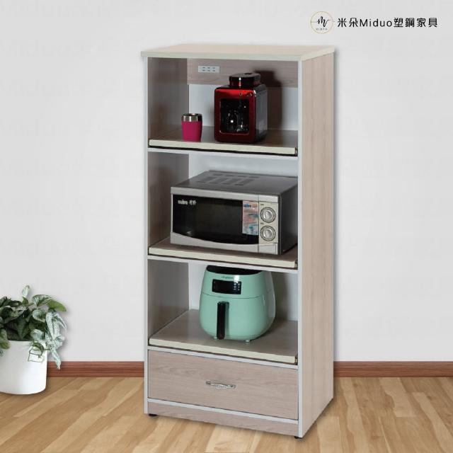 【Miduo 米朵塑鋼家具】2.2尺一抽三拉盤塑鋼電器櫃（附插座）