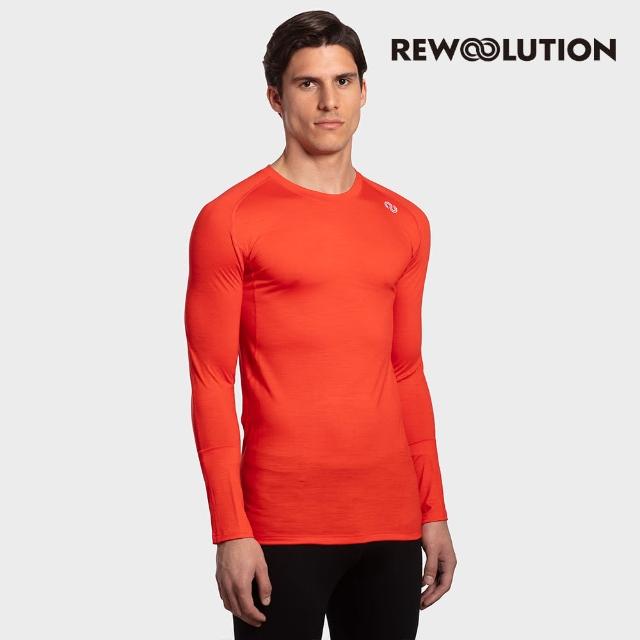【Rewoolution】男TOMMY 140g長袖T恤[焦赭色]MC70116(羊毛衣 長袖T恤 登山必備 吸濕排汗)